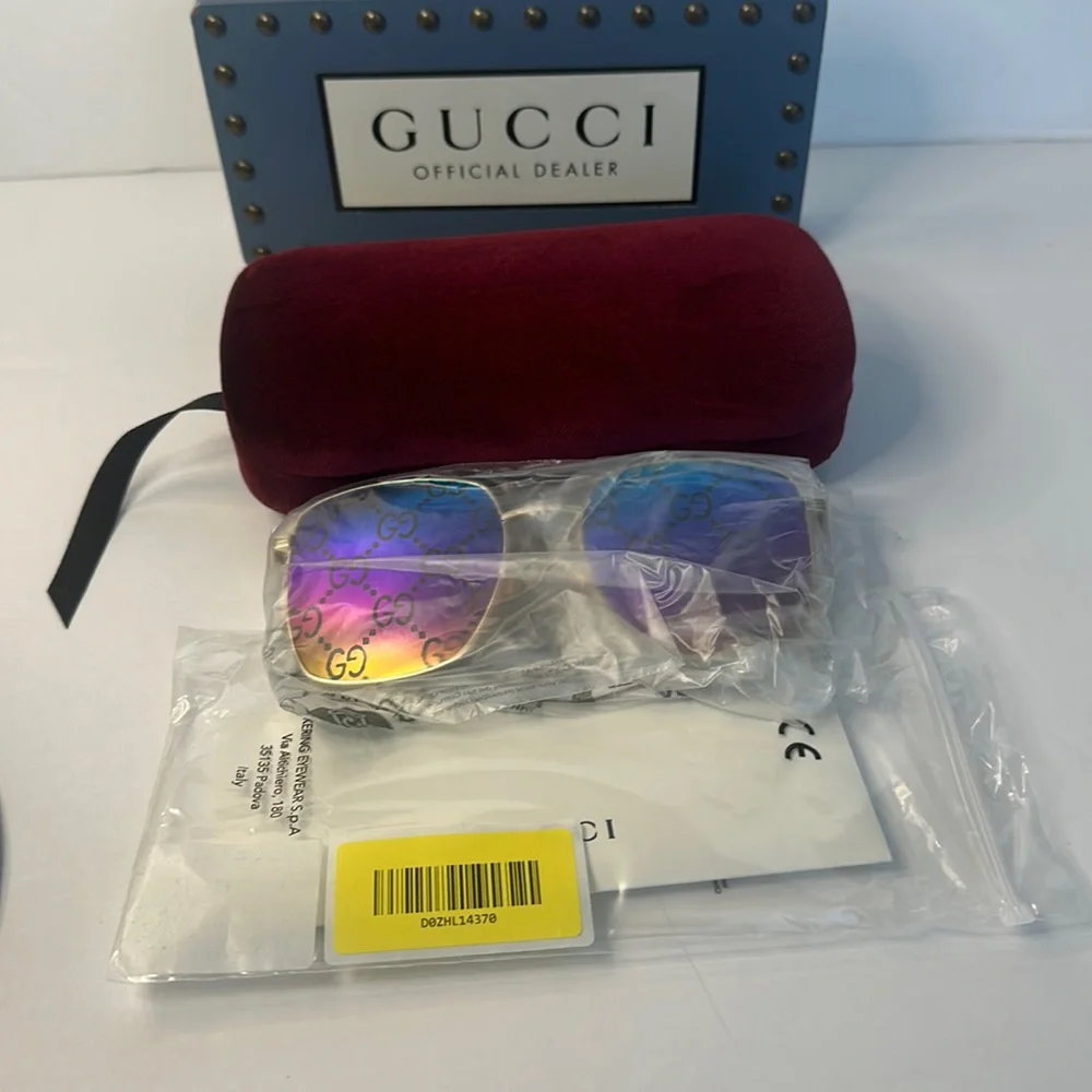 Authentic New - GUCCI Multicolor Square Ladies Sunglasses GG0802S 004 57